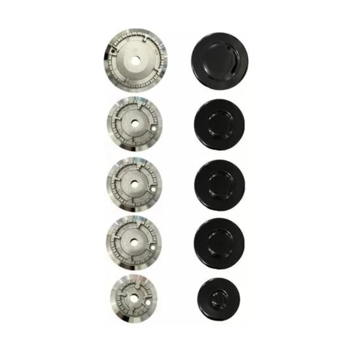 Kit Queimadores e Espalha-Chamas Cooktop Fischer 5 Bocas: foto real 1