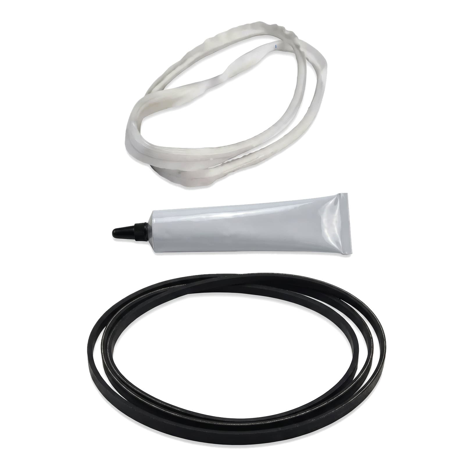 Kit Secadora Brastemp Ative Gaxeta Cinta + Cola + Correia 326009198 326009101: foto em fundo branco