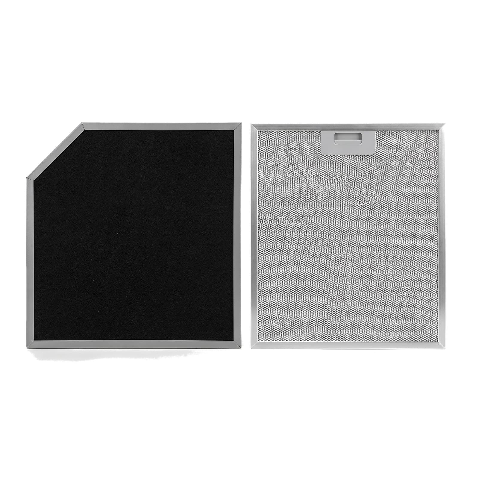 Kit 2 Filtros Alumínio e Carvão Ativado Coifa Fischer Talent 60cm 9551 9552: foto em fundo branco