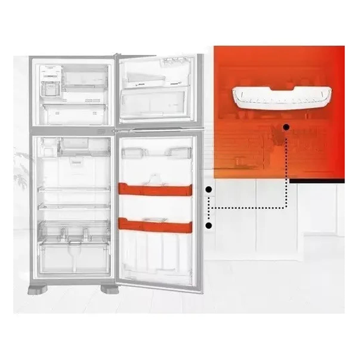 Prateleira Diversos da Porta Geladeira Brastemp Brm48 Brm50 Brw50 Brk50 W10398757: foto real 3