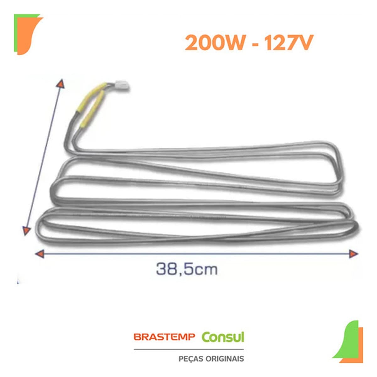 Resistência de Degelo 127V Geladeira Consul Crm35 Crm43 Crm51 Brastemp Bre50 W10555140: foto real 2