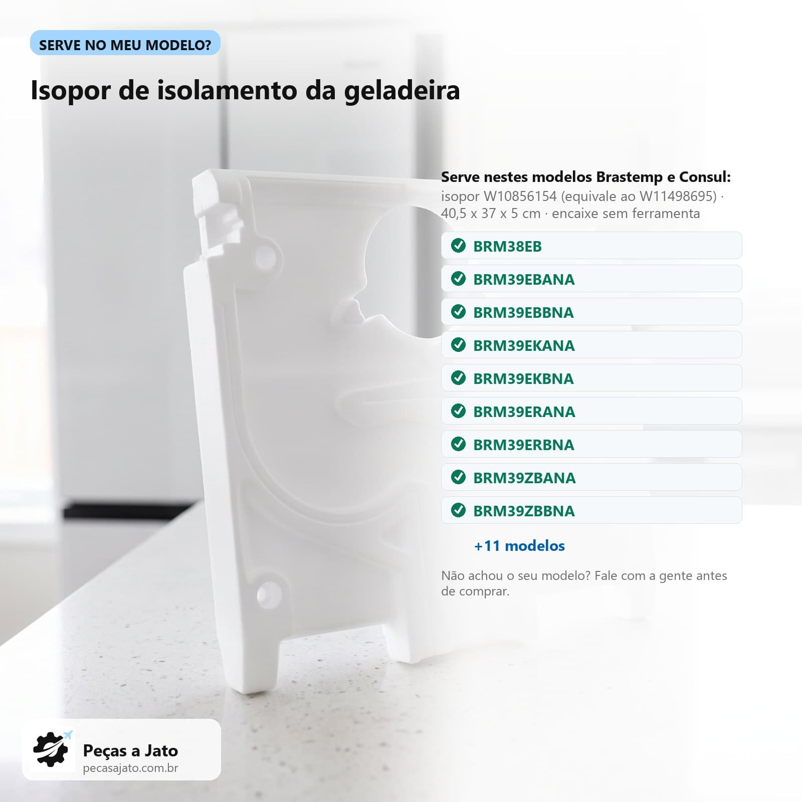 Isopor Geladeira Brastemp Consul Brm39 Crm33 W11498695: imagem ilustrativa