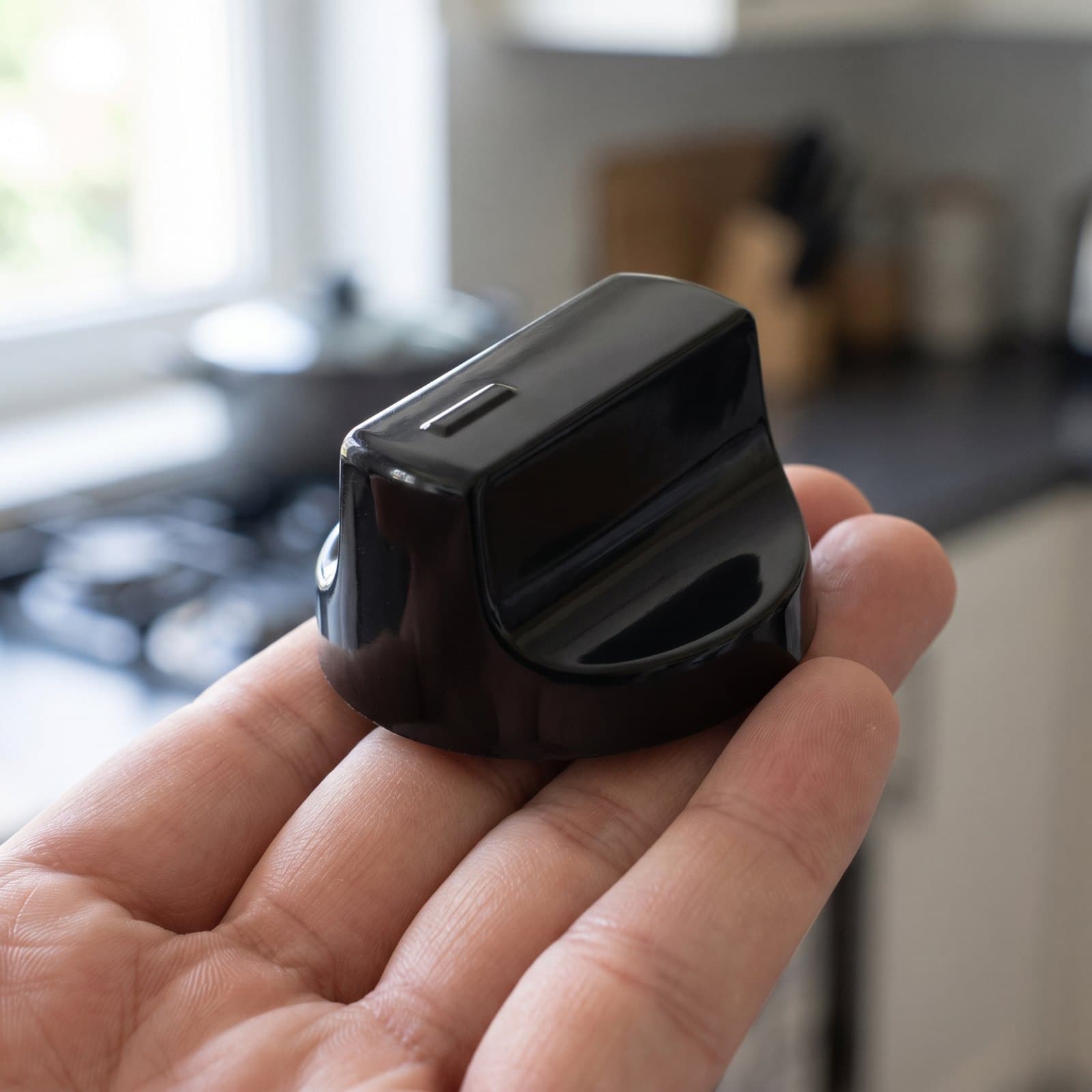 Manipulo Botão Preto Para Fogão Brastemp Original W10911543: detalhe da peça