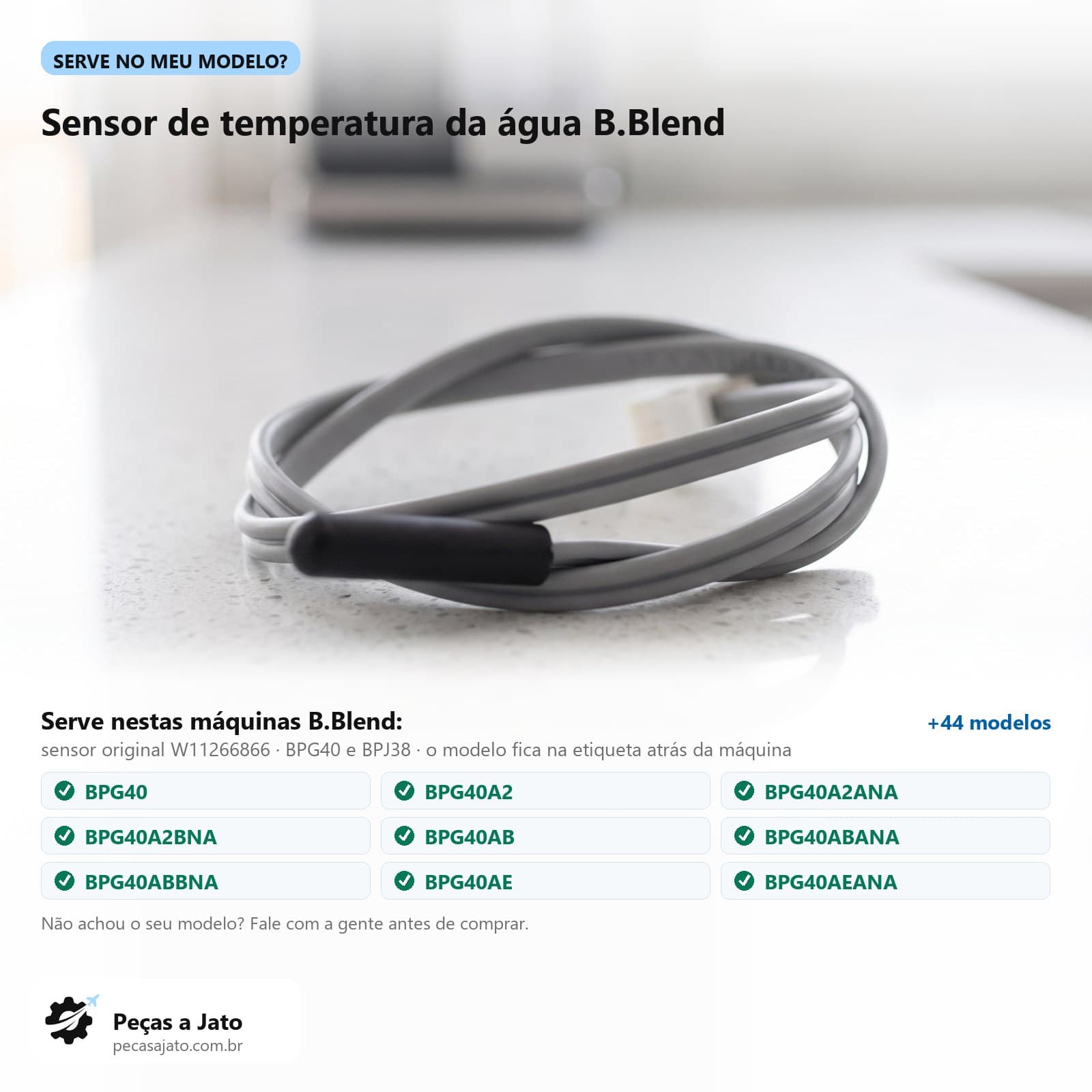 Sensor de Temperatura Água Gelada B.Blend Original W11266866: imagem ilustrativa