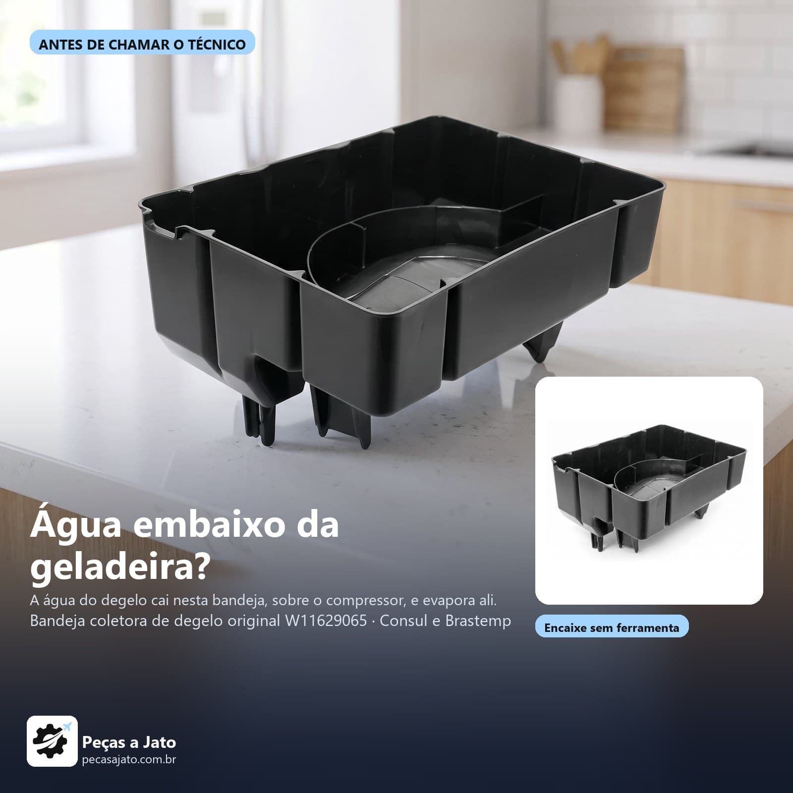 Bandeja Coletora Degelo Original Consul Crb39 Crb36: imagem ilustrativa